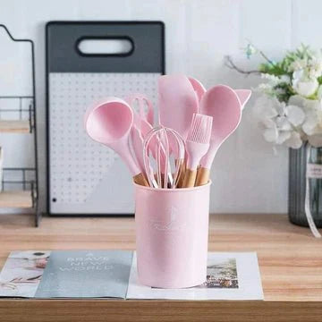 12 Pcs Premium Silicone Spoon Set  š„ Heat Resistant | Non-Stick | Durable