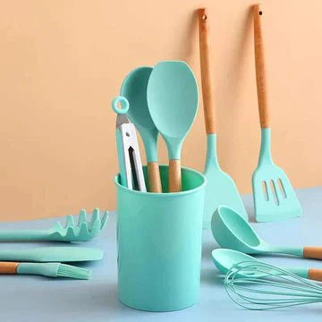12 Pcs Premium Silicone Spoon Set  š„ Heat Resistant | Non-Stick | Durable