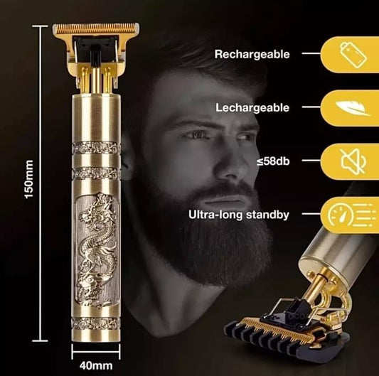 T9 Men’s Hair Trimmer & Shaver – Professional Vintage Rechargeable Grooming Machine