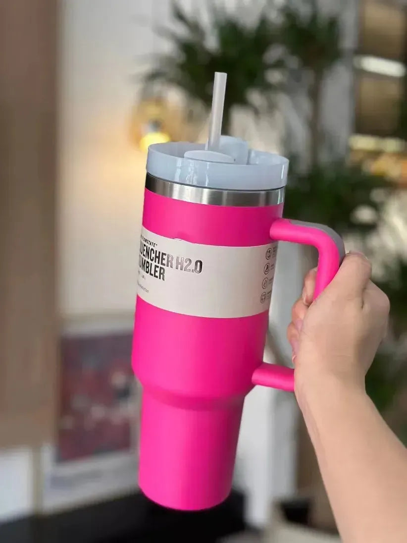 Stanley Quencher H2.0 FlowState™ Tumbler – 40oz Fuchsia | Insulated Stainless Steel