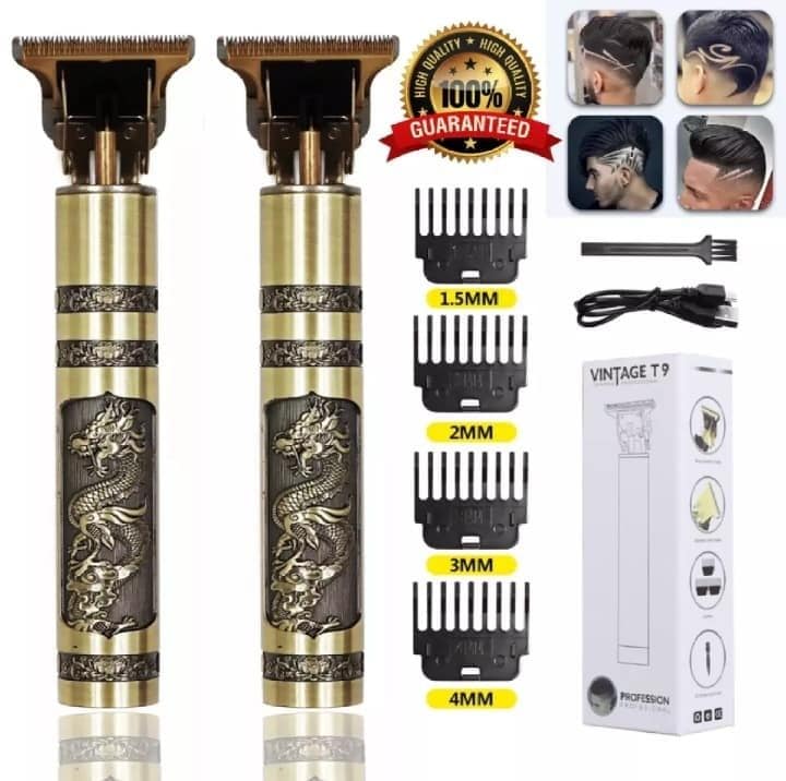 T9 Men’s Hair Trimmer & Shaver – Professional Vintage Rechargeable Grooming Machine