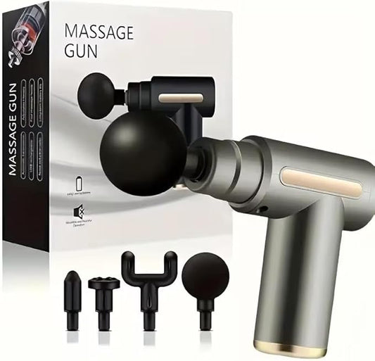 Portable Mini Muscle Massage Gun – Handheld Deep Tissue Percussion Massager for Pain Relief & Recovery