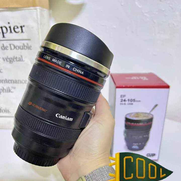 Creative Camera Lens Coffee Tea Mug β 300ML Stainless Steel Interior
