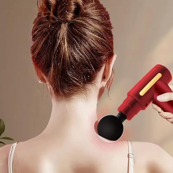 Portable Mini Muscle Massage Gun – Handheld Deep Tissue Percussion Massager for Pain Relief & Recovery