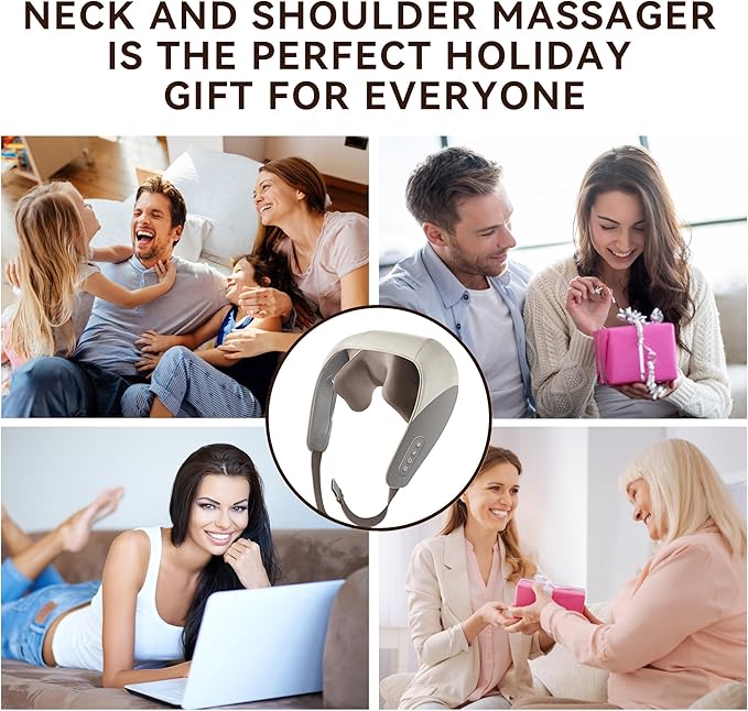 Neck & Shoulder Massager with Heat – Deep Tissue Kneading Electric Pain Relief for Men & Women