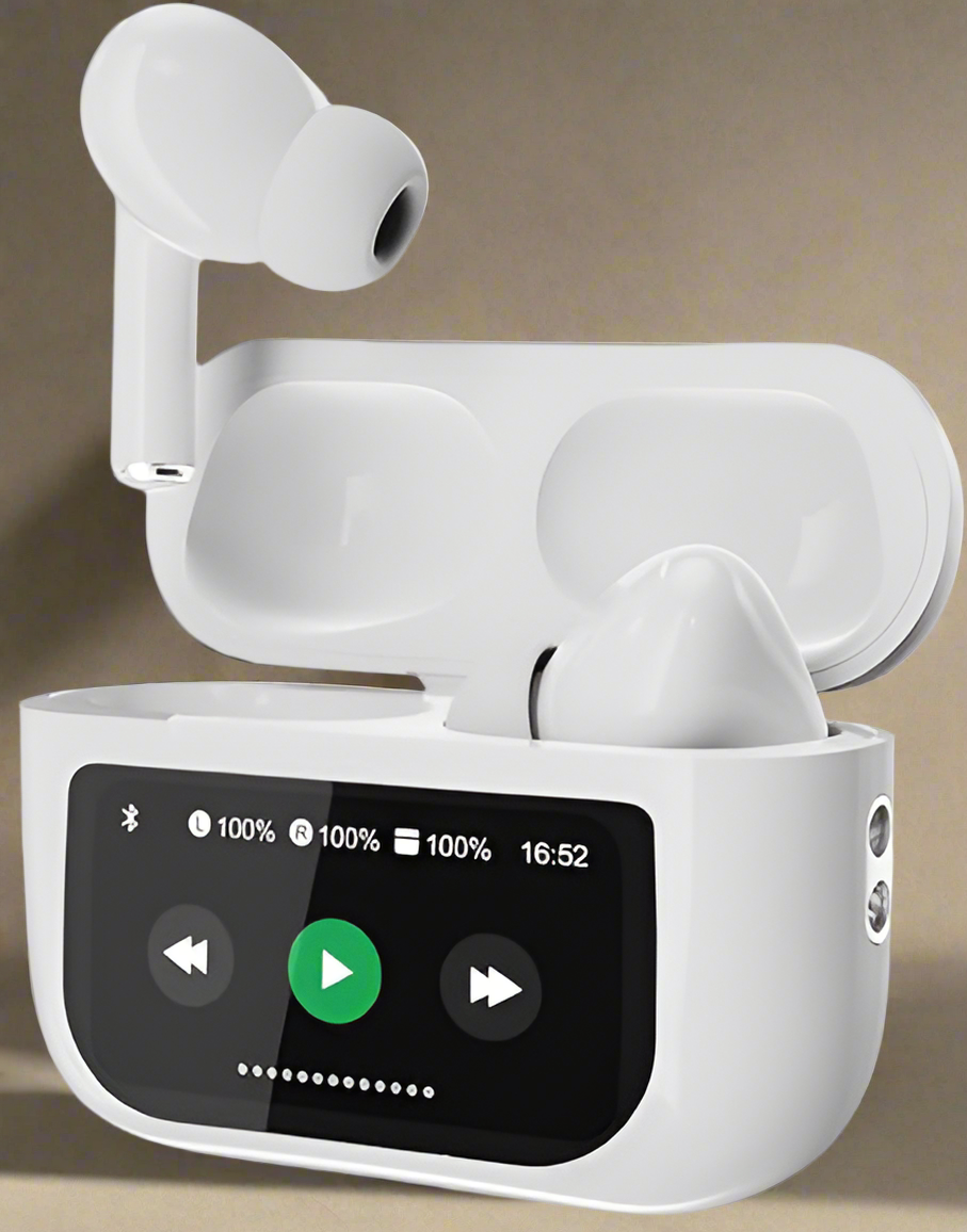 Wireless Earbuds Bluetooth 5.4 with Touch Screen, ANC/ENC Noise Cancelling, 40H Playtime ā Stereo Bass Headphones for iOS & Android