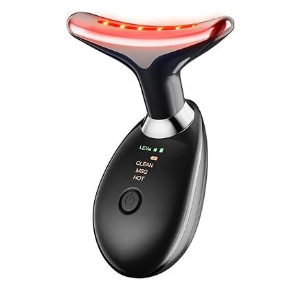 Neck & Face Massager – Face Sculpting Tool with 3 Colour Modes & Vibration | Double Chin Reducer