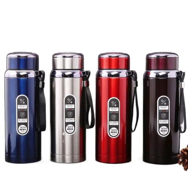 1000ml Stainless Steel Vacuum Insulated Water Bottle – Hot & Cold Thermos for Sports, Gym & Outdoor
