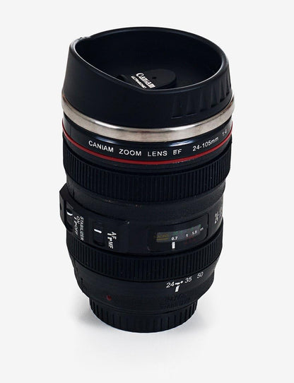 Creative Camera Lens Coffee Tea Mug – 300ML Stainless Steel Interior