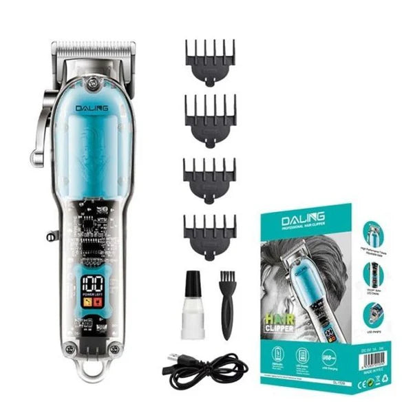Daling DL-1539 Transparent Cordless Hair Clipper | Professional Barber Trimmer & Shaver Machine