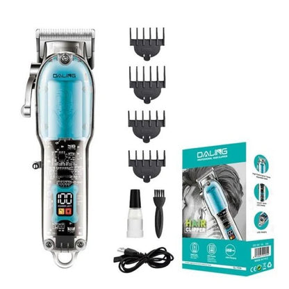 Daling DL-1539 Transparent Cordless Hair Clipper | Professional Barber Trimmer & Shaver Machine