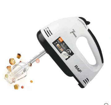 Food Mixer Electric Hand Whisk – 7 Speed Egg Beater with Stainless Steel Beaters & Dough Hooks