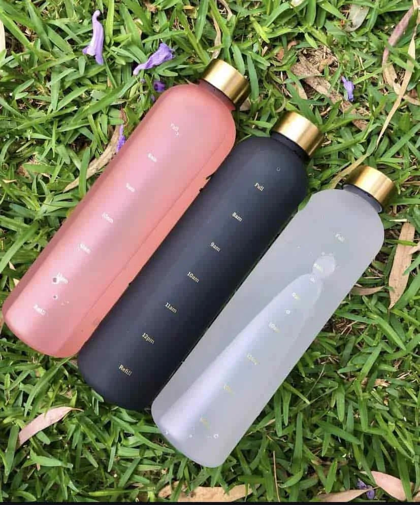 32oz / 1 Liter Motivational Water Bottle with Time Markings – Leak-Proof Sports & Gym Bottle