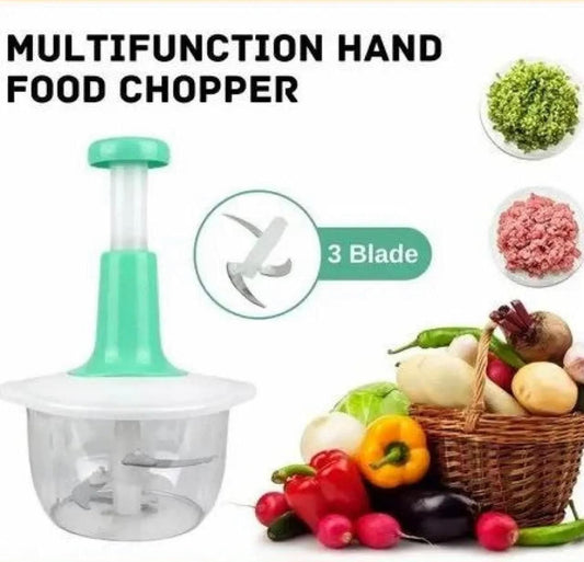 Hand Push Food Chopper & Mixer – Quick Vegetable Cutter