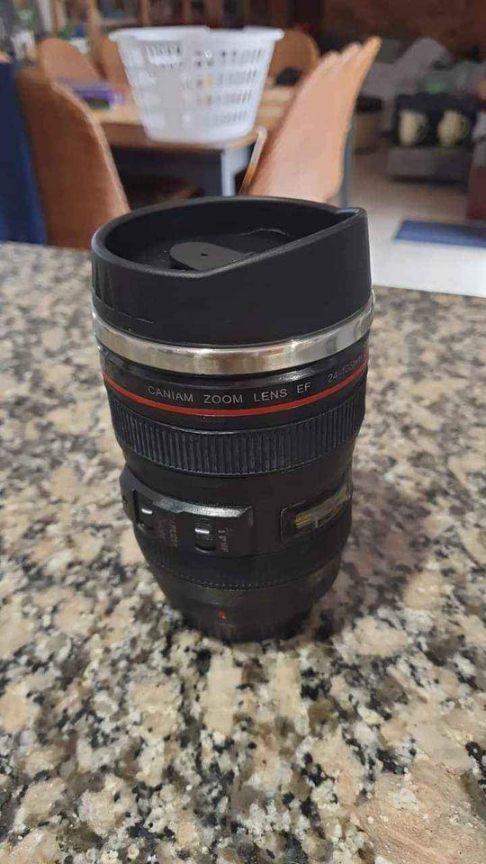 Creative Camera Lens Coffee Tea Mug – 300ML Stainless Steel Interior