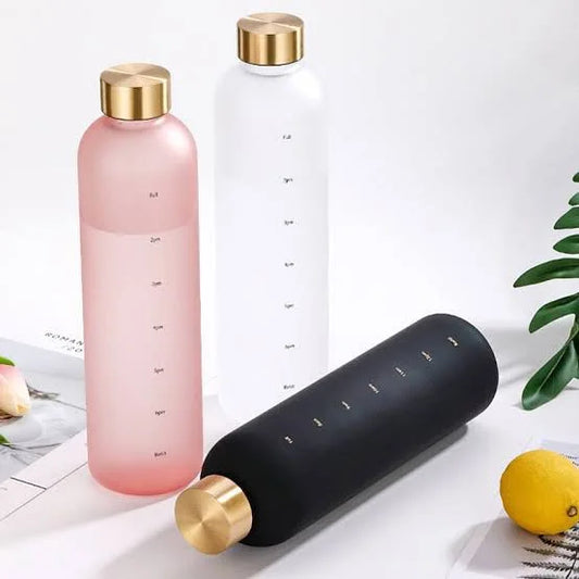 32oz / 1 Liter Motivational Water Bottle with Time Markings – Leak-Proof Sports & Gym Bottle