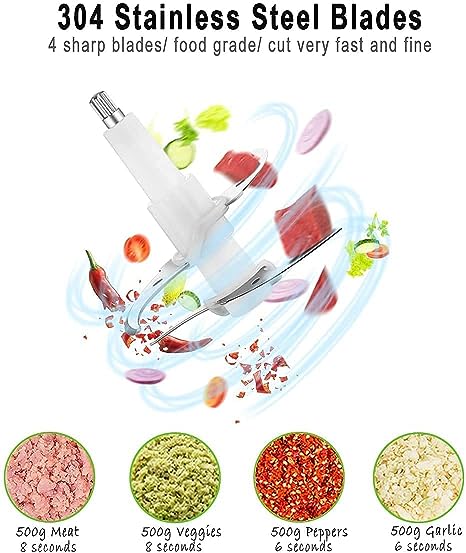 Food Processor & Veg + Meat Chopper   ⚡ 2 Litre Stainless Steel Bowl | 1000W Power