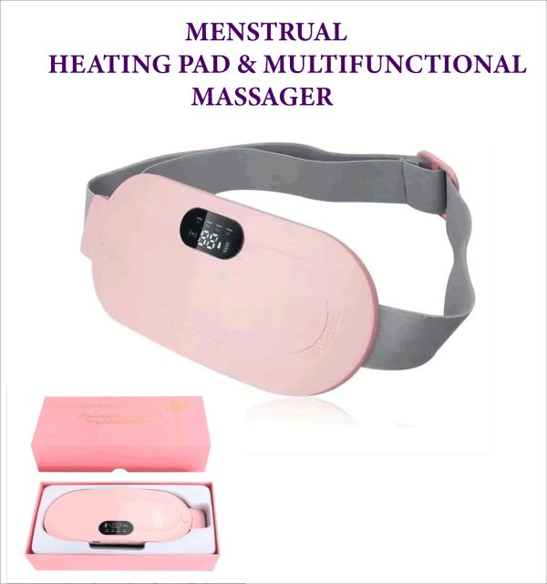 Heating Pad for Cramps & Back Pain – Cordless Electric Menstrual Heating Pad with 3 Heat Levels & 3 Massage Modes