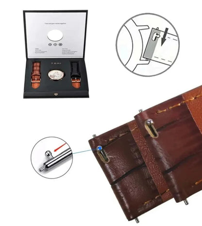 Original Tomi FaceGear Series – Ultra Premium Dual Strap Watch with Big Box Packaging