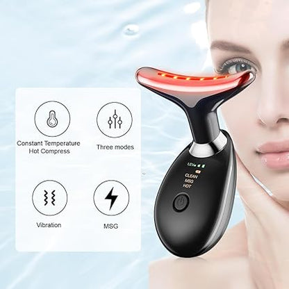 Neck & Face Massager – Face Sculpting Tool with 3 Colour Modes & Vibration | Double Chin Reducer