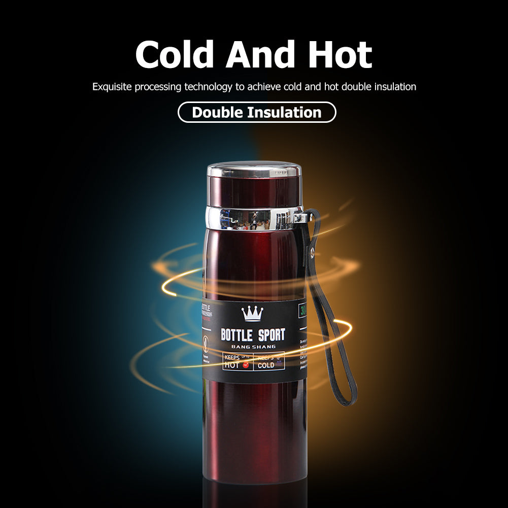 1000ml Stainless Steel Vacuum Insulated Water Bottle – Hot & Cold Thermos for Sports, Gym & Outdoor