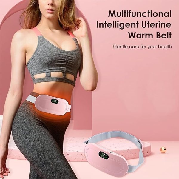 Heating Pad for Cramps & Back Pain – Cordless Electric Menstrual Heating Pad with 3 Heat Levels & 3 Massage Modes