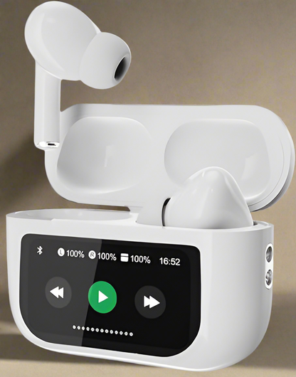 Wireless Earbuds Bluetooth 5.4 with Touch Screen, ANC/ENC Noise Cancelling, 40H Playtime – Stereo Bass Headphones for iOS & Android