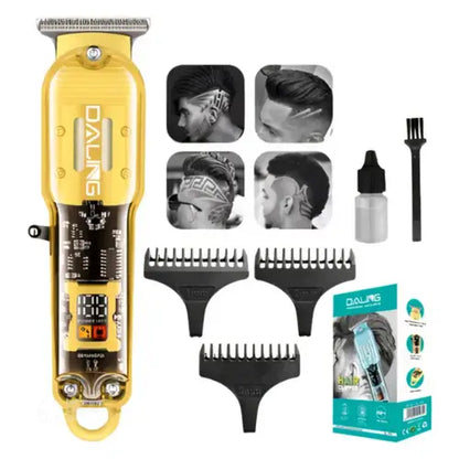 Daling DL-1539 Transparent Cordless Hair Clipper | Professional Barber Trimmer & Shaver Machine
