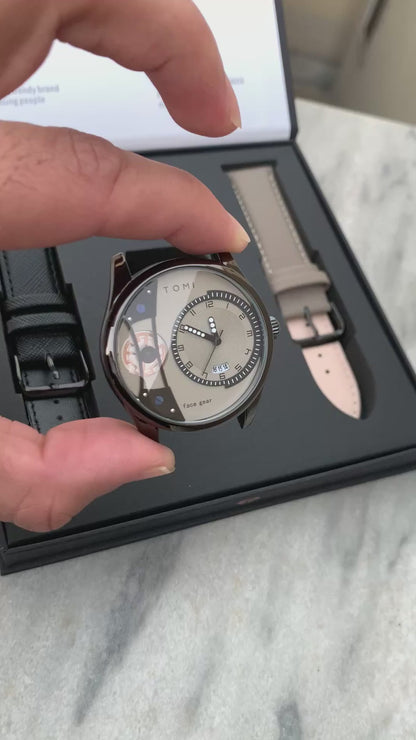 Original Tomi FaceGear Series – Ultra Premium Dual Strap Watch with Big Box Packaging