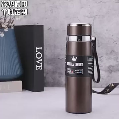 1000ml Stainless Steel Vacuum Insulated Water Bottle – Hot & Cold Thermos for Sports, Gym & Outdoor
